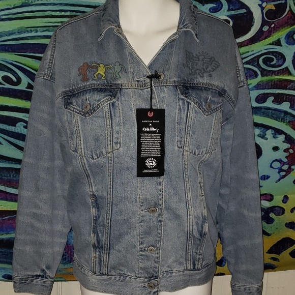 keith haring jean jacket